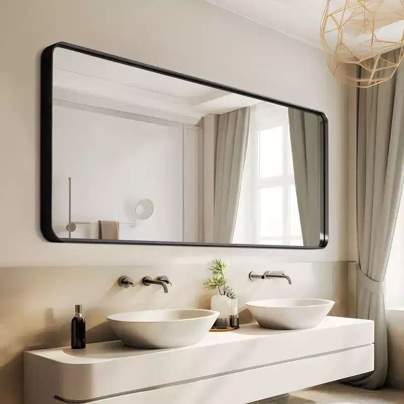 Rectangle Full Body Mirror: Aluminum, Deep, 162 x 53cm