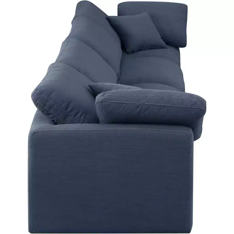 Meridian Furniture Indulge Linen Textured Fabric Modular Sofa