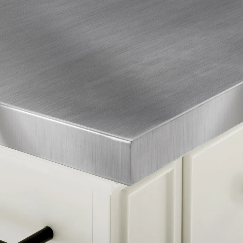 Crosley Julia Stainless Steel Top Island W/X-Back Stools - 50 W x60 D x41 H