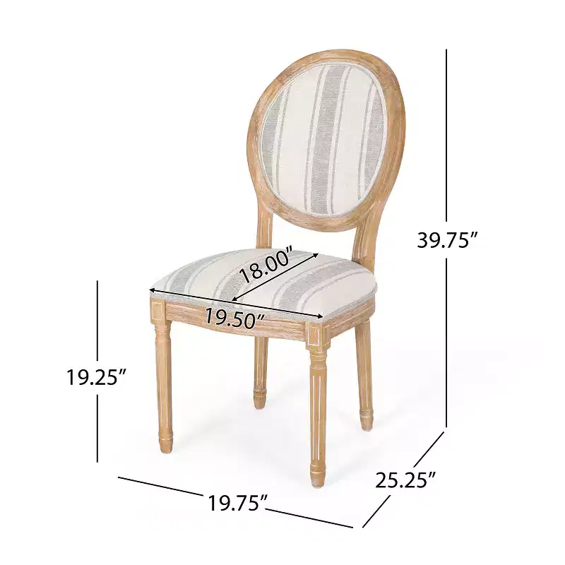 GDFStudio Newman Traditional Upholstered Rubberwood Dining Chairs (Set of 4)