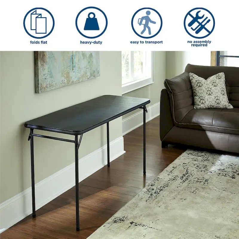 COSCO 20 x 48 Vinyl Top Folding Table