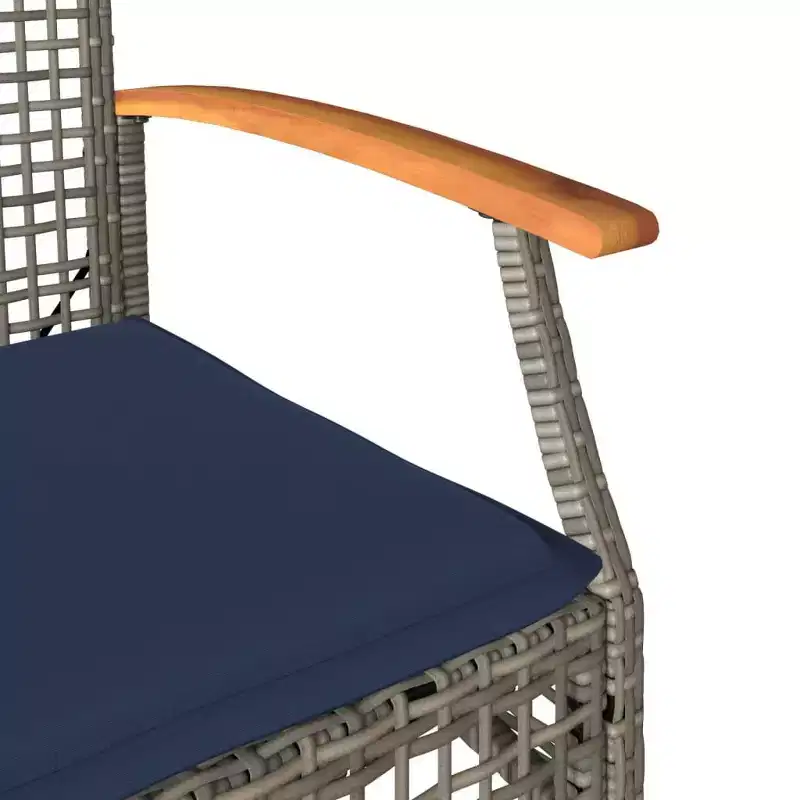 vidaXL Garden Chair Grey and brown