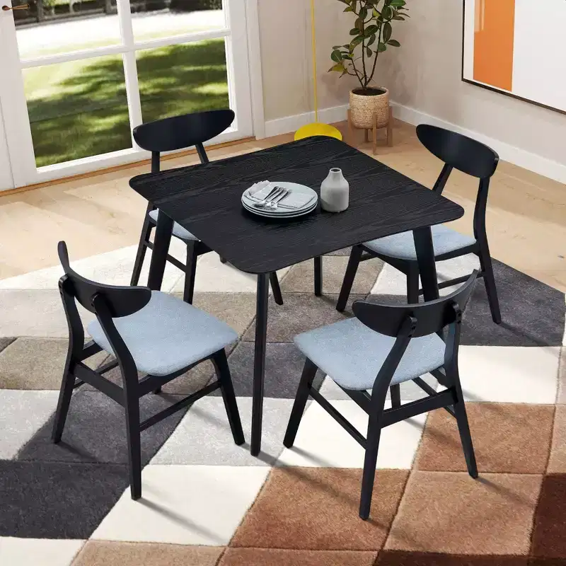 Okak Square Wooden Dining Table for 4 Kitchen Table Dining Table for Dining Room, Restaurant, Living Room