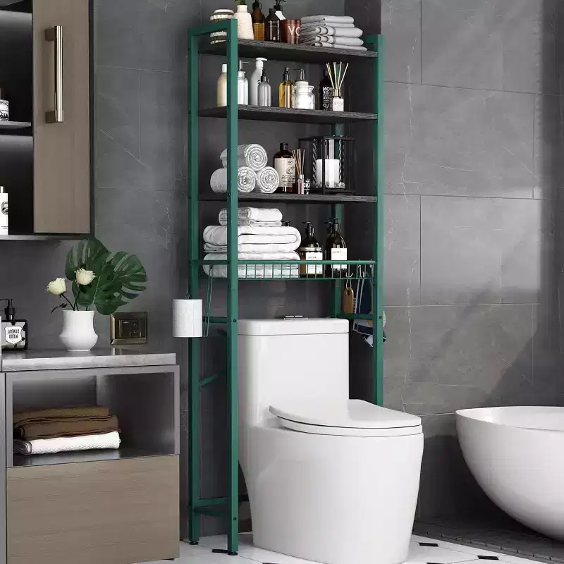 Over-The-Toilet Storage Rack(Green- Black)