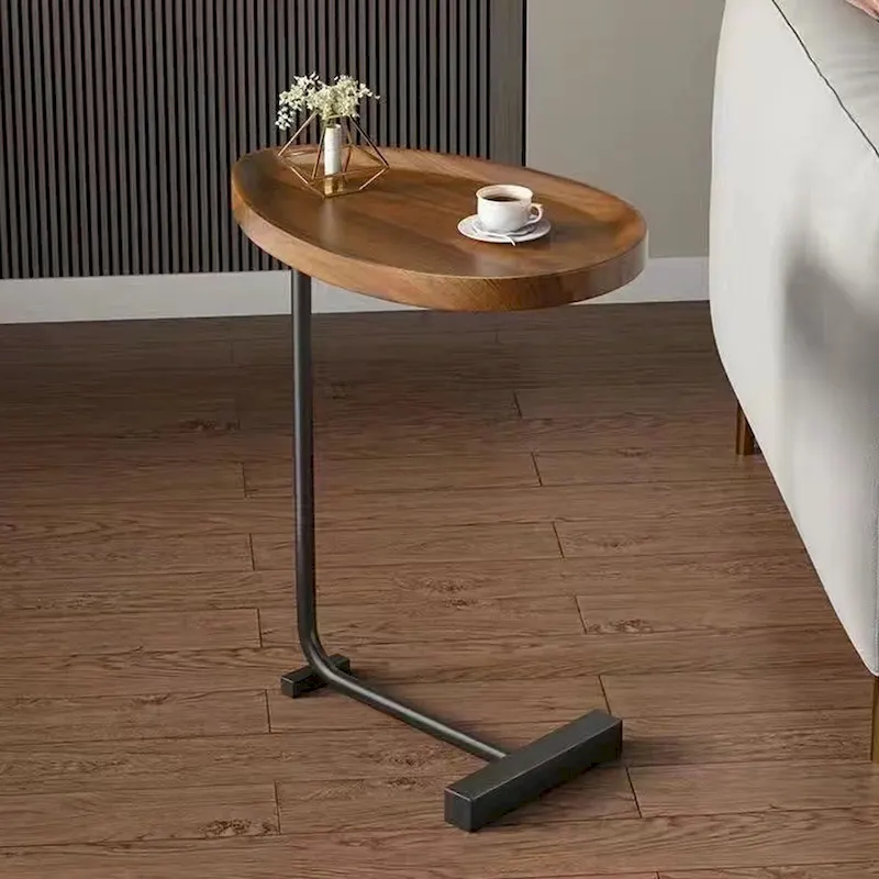 C-Shaped Side Table, Small Sofa Table For Living Room