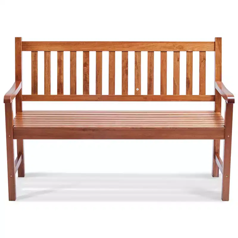 GDFStudio Folake Modern Wooden Outdoor Garden Bench with Backrest and Armrests