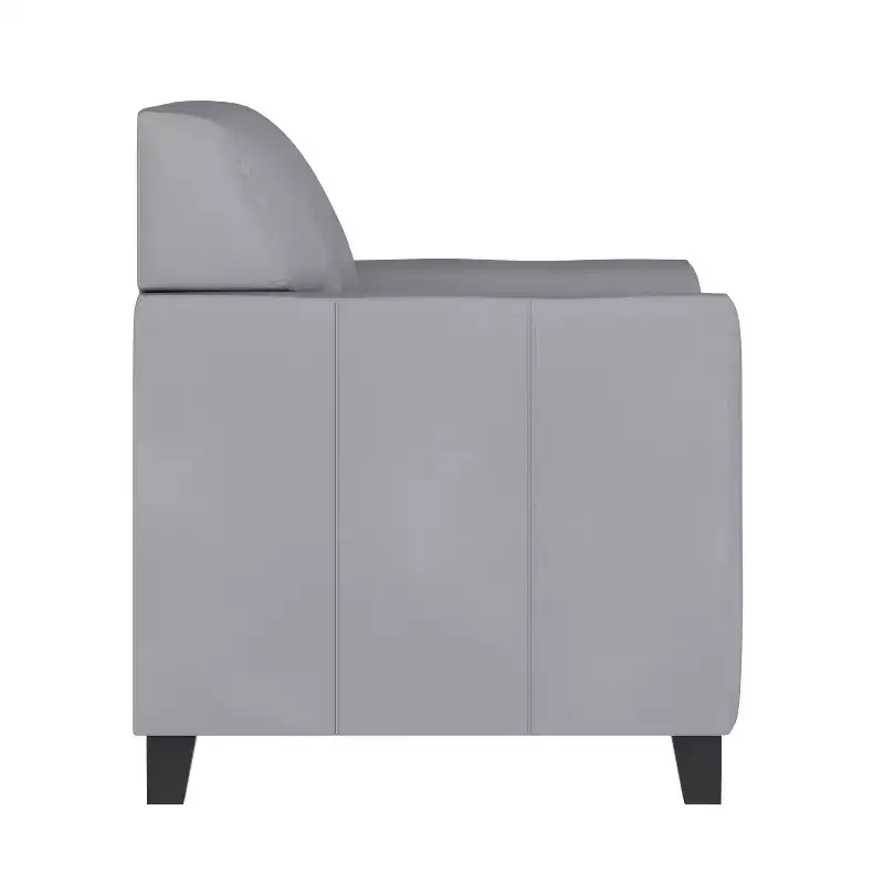 Emma and Oliver Leather Chair with Clean Line Stitched Frame