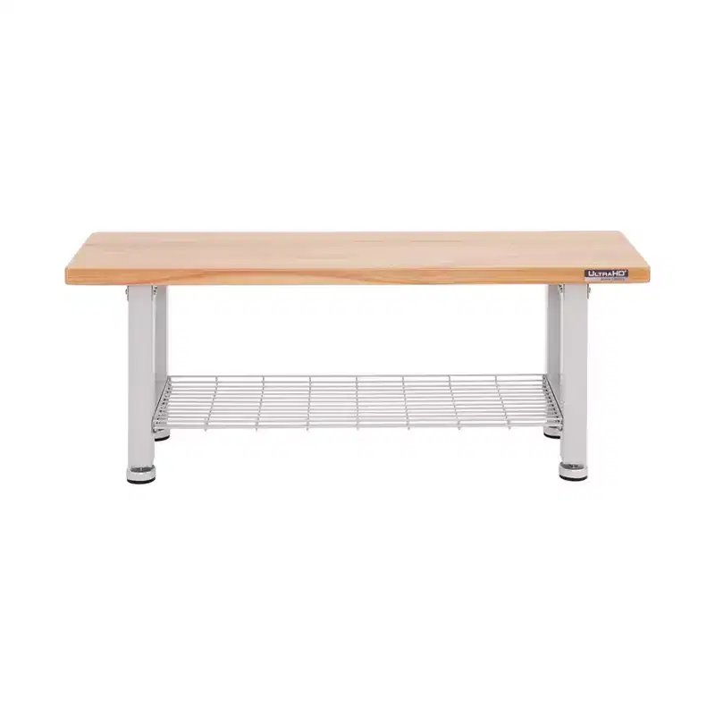 Seville Classics UltraHD Heavy Duty 48 Wood Bench w/ Wood Top, Granite
