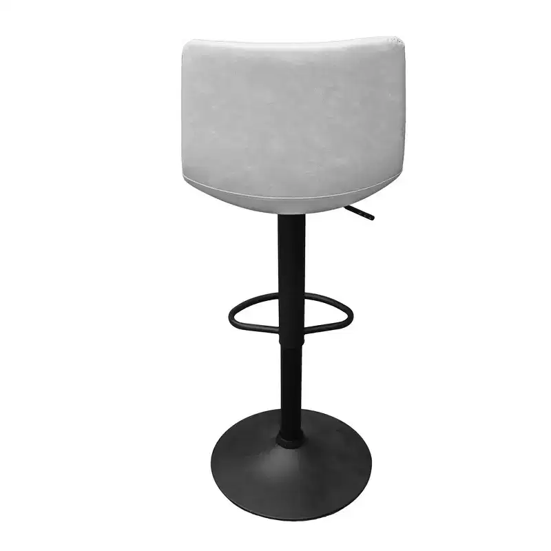 Adjustable Swivel Bar Stool Set of 2 Faux Leather Footrest Counter Height Kitchen