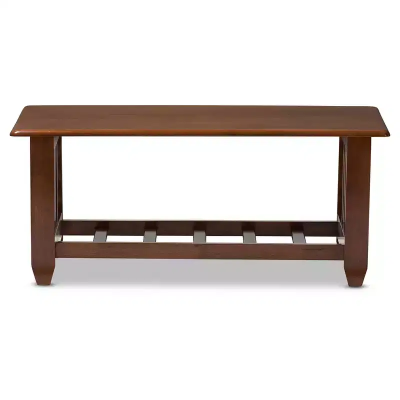Modern Classic Mission Style Living Room Occasional Coffee Table - Cherry Brown