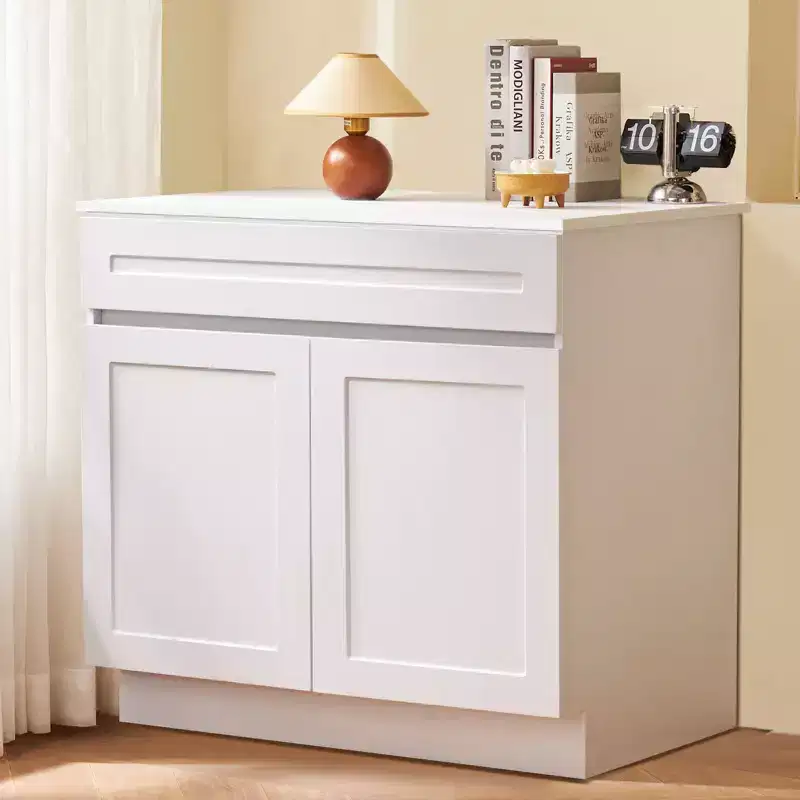 Shaker Base Cabinet, 36 - Inch Unassembled Sink Base Cabinet, 36 W x 24 D x 34.5 H Ready to Assemble Cabinet, White