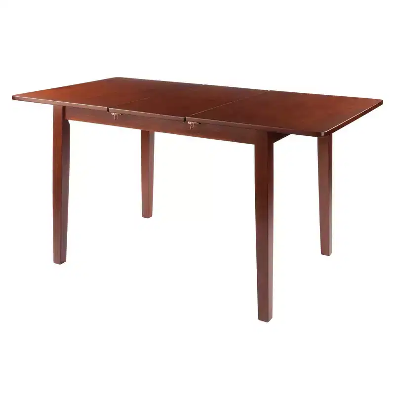 Extendable Dining Table Walnut - Self-Storing Butterfly Leaf, Seats 6