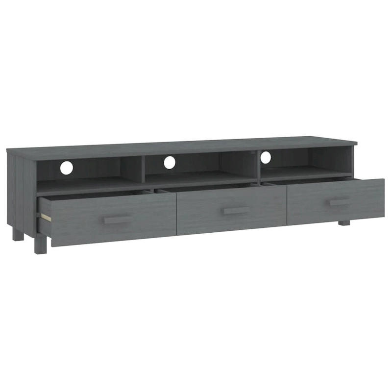 vidaXL TV Stand TV Console Sideboard TV Unit Cupboard HAMAR Solid Wood Pine - 62.2x15.7x15.7