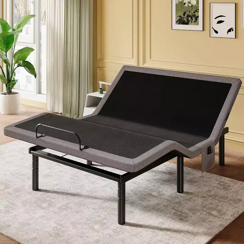 Adjustable Bed Frame Queen Size, Zero Clearance and Zero Gravity Mode, Electric Bed with Head Foot Incline, 4 USB Ports and Wireless Remote