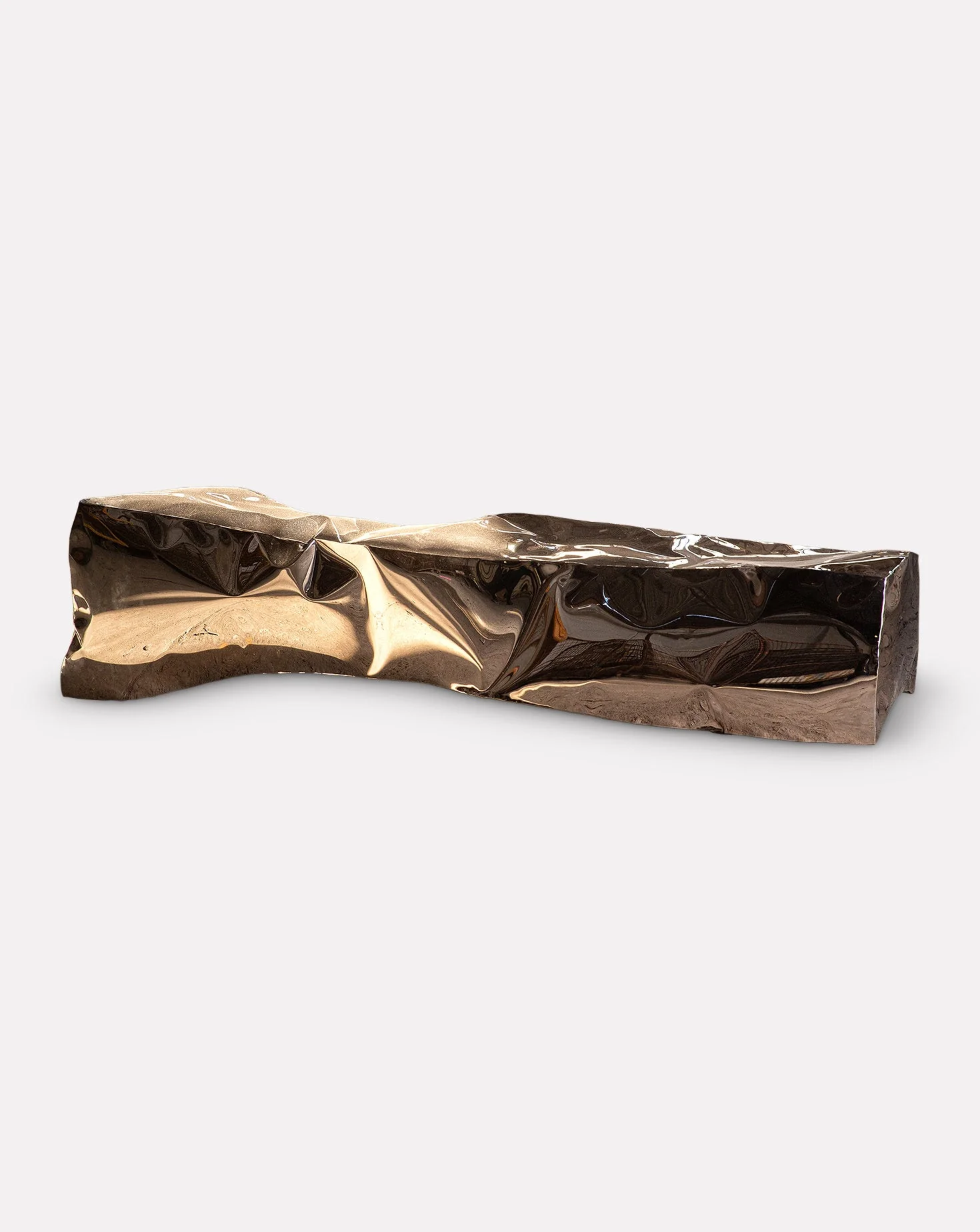 Mirror Polish Stainless Steel Monolith Bench
