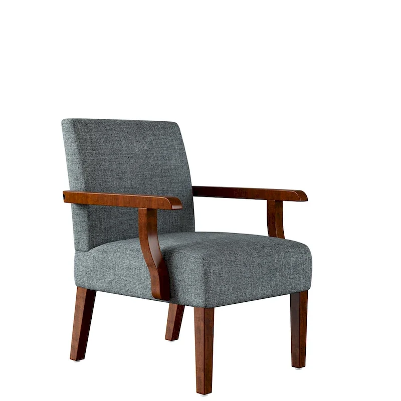 Grey 18.7 Arm Chairs with Round Table (Set of 2)