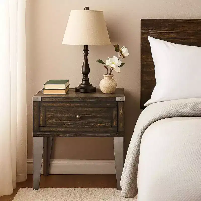 Royal Hampton End Table With Marble Top, Pearl White