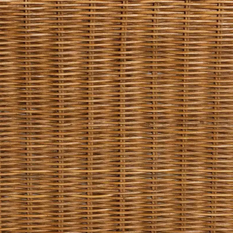 bali & pari Oteria Scalloped Rattan Side Table Light Honey