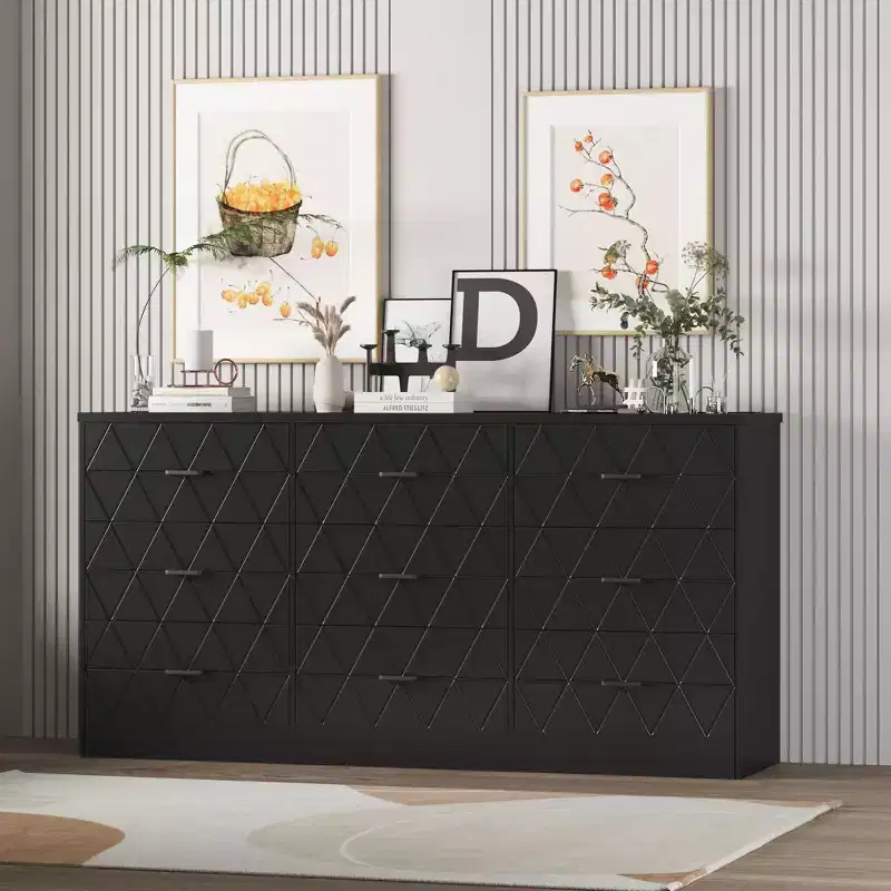 MDF 9-Drawer Dresser Chest 63