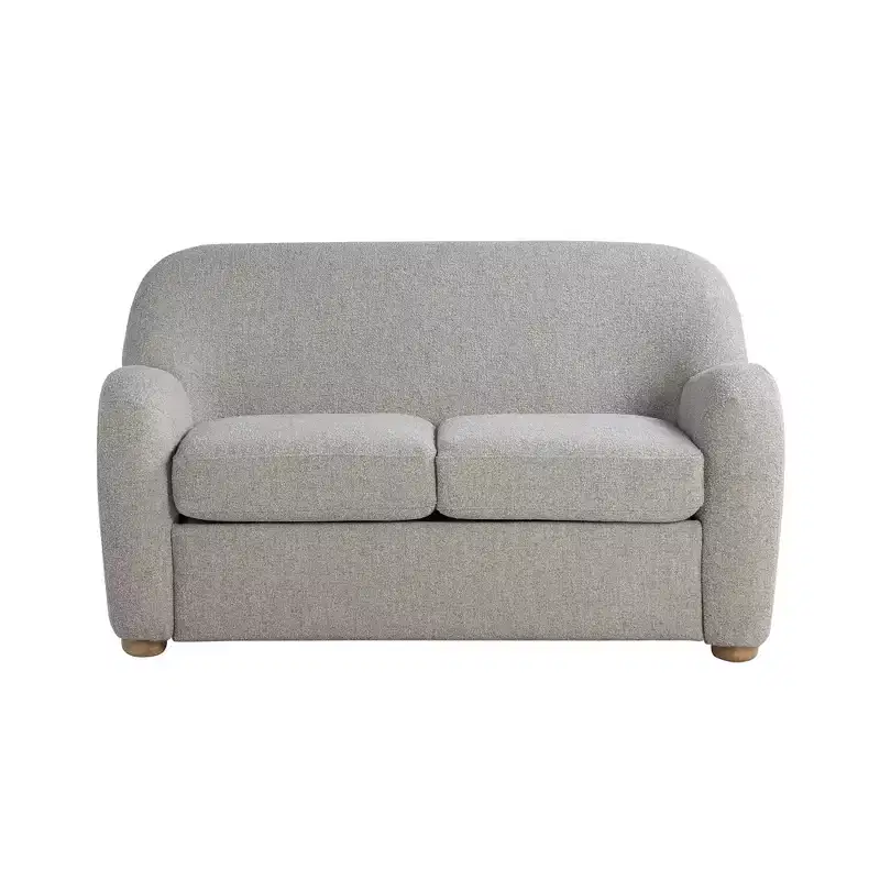 Jade Loveseat, Pebble Boucle Upholstery, Pocket Coil Support, Wood Frame