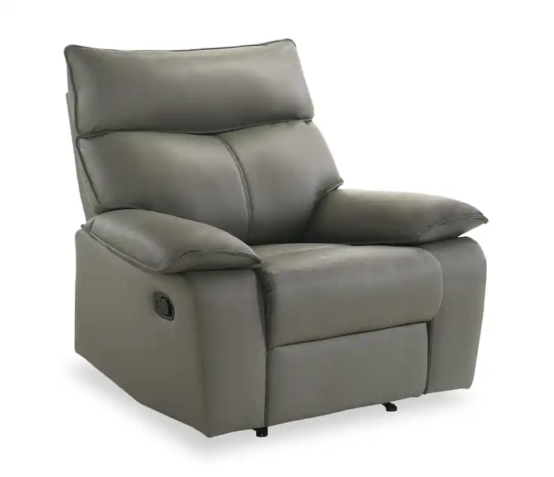 42 Genuine Leather Reclining Chair - Grey