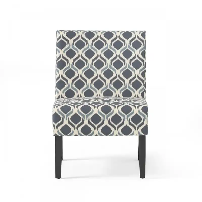 Linen-look Fabric Accent Chair With Rubberwood Legs