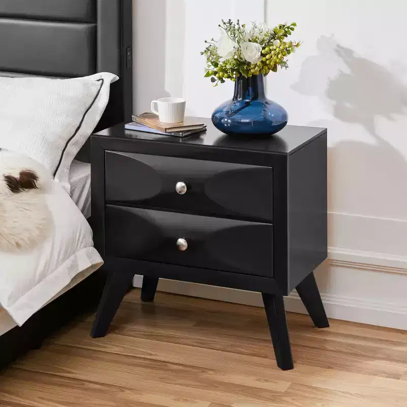 2-Drawer Nightstand End Table | Modern Vintage Style
