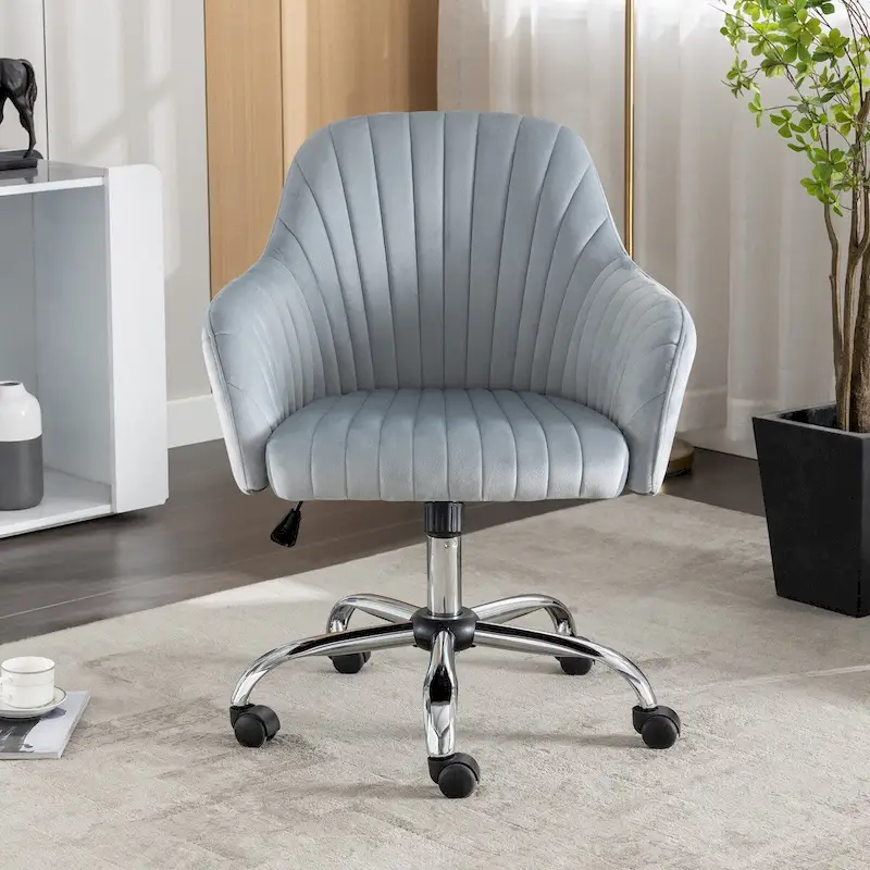 Home Office Leisure Chair with Adjustable Height and Casters