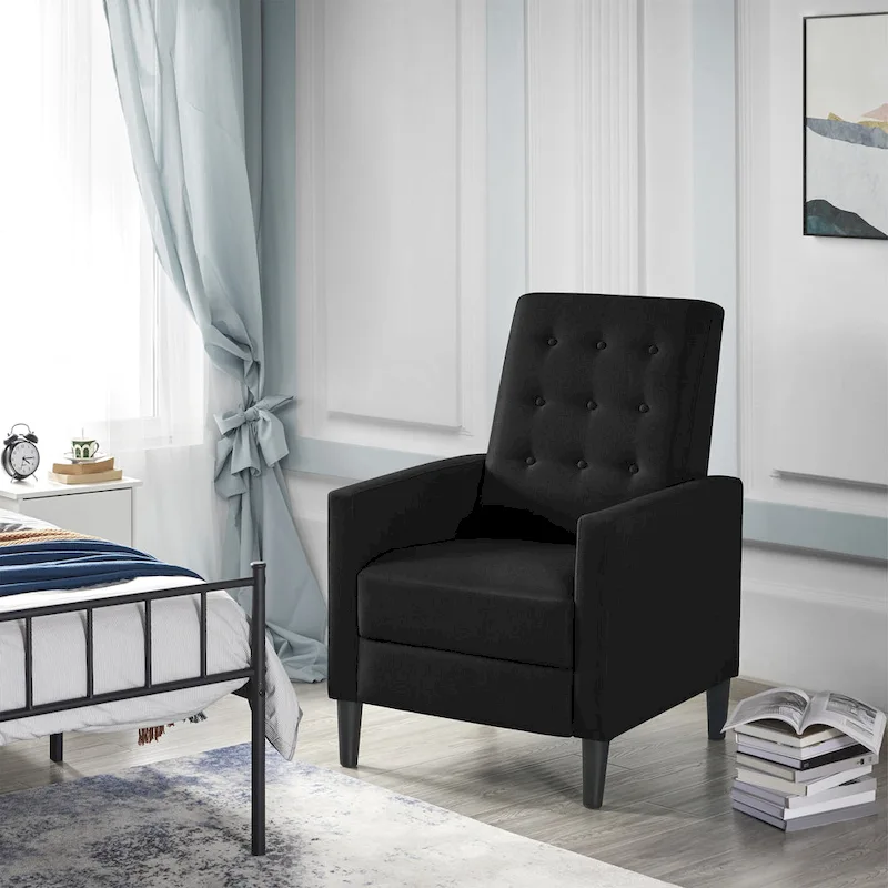 Yaheetech Fabric Recliner Sofa Single Reclining Chair Adjustable Back
