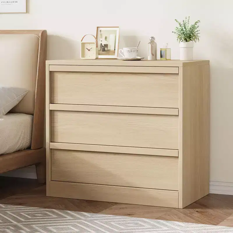 3-Drawer Dresser | Natural Oak Nightstand & Modern Small Chest of Drawers with Ample Storage for Bedroom, Living Room, Nursery & Entryway