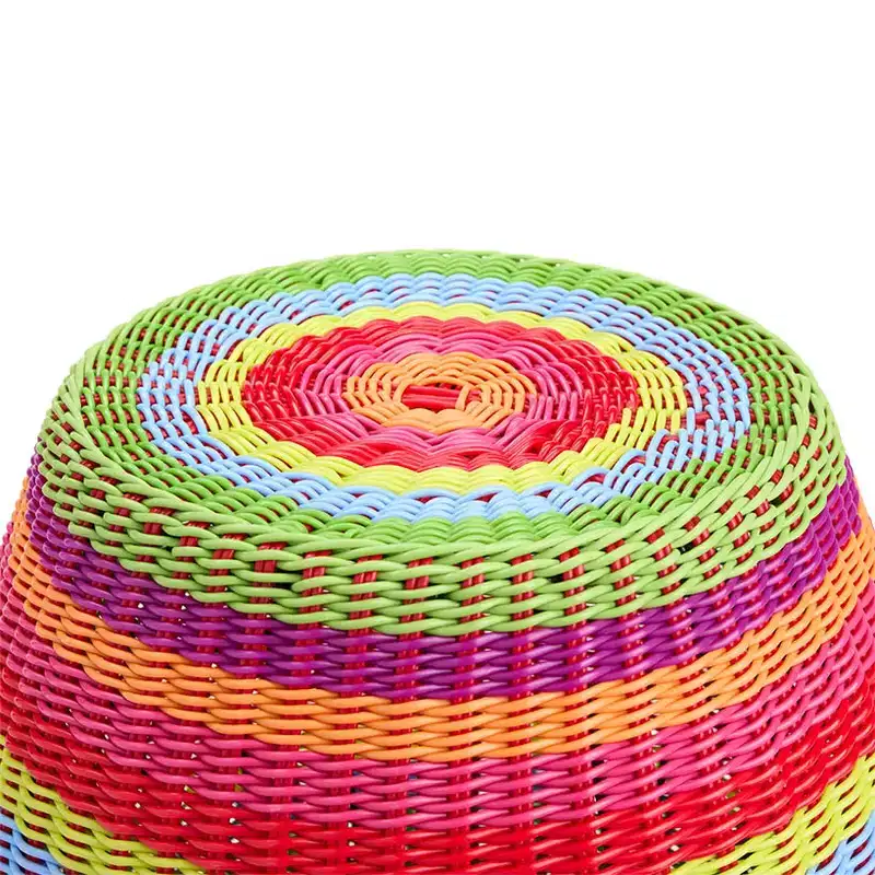 The Lakeside Collection Vibrant Rattan End Table -