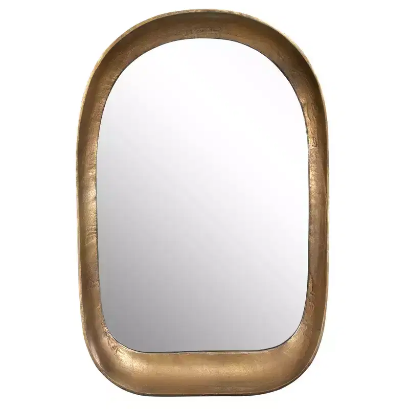 Uttermost Bradano Antique Brass 23 3/4 x 35 1/2 Arch Wall Mirror