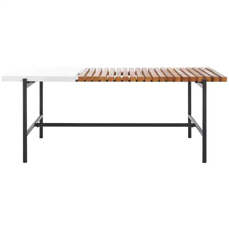 Dallas Coffee Table - Brown/White Faux Marble - Safavieh