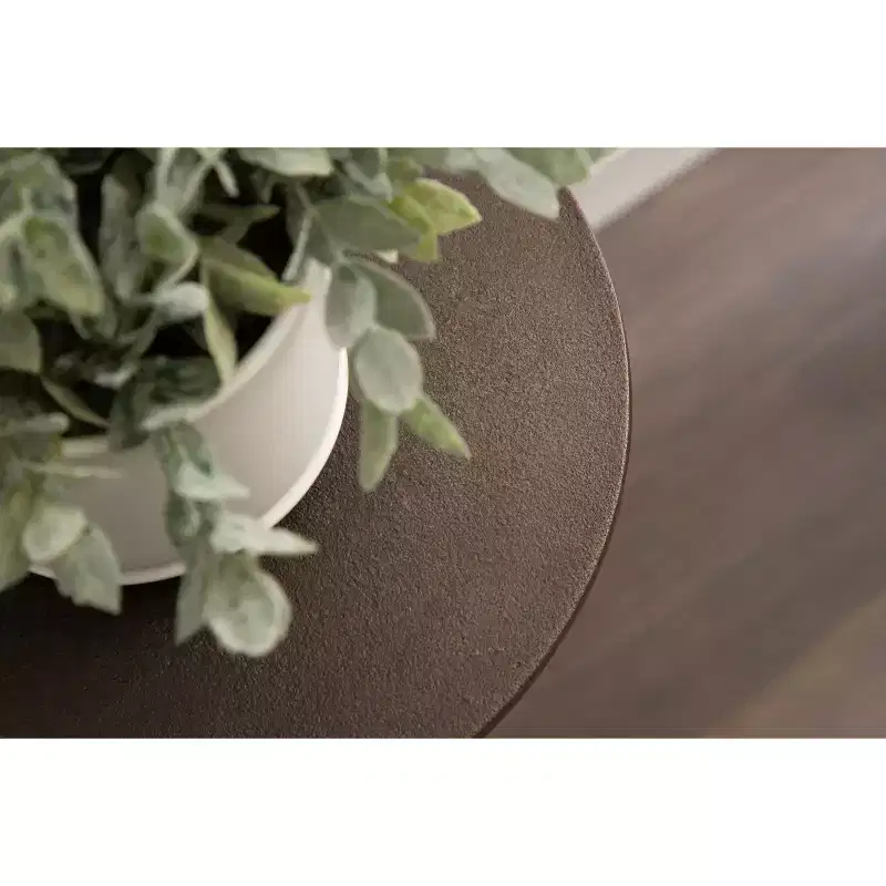 Kate and Laurel Henshall Metal Round Side Table, Bronze, 12x12x24