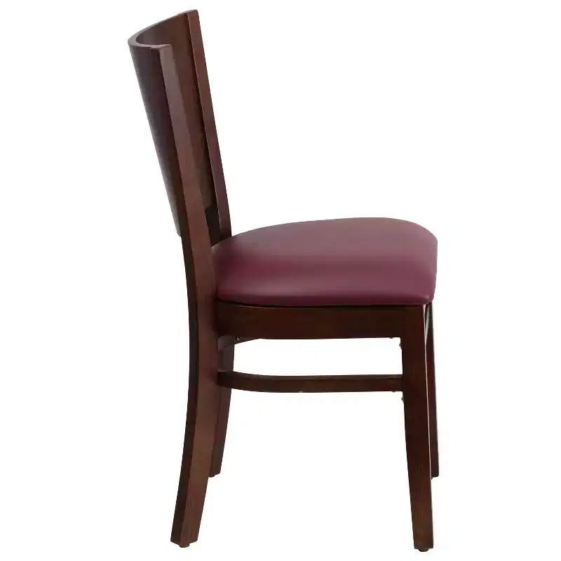 Emma and Oliver Solid Back Wooden Restaurant Dining Chair