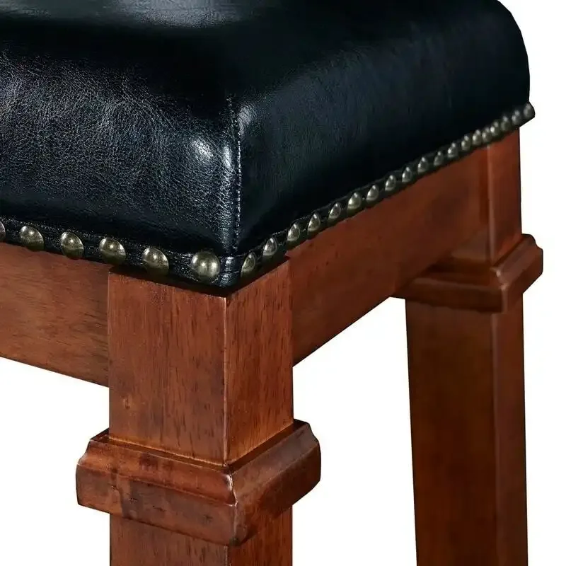 Linon Willamette Faux Leather 24.98-inch Backless Counter Stool
