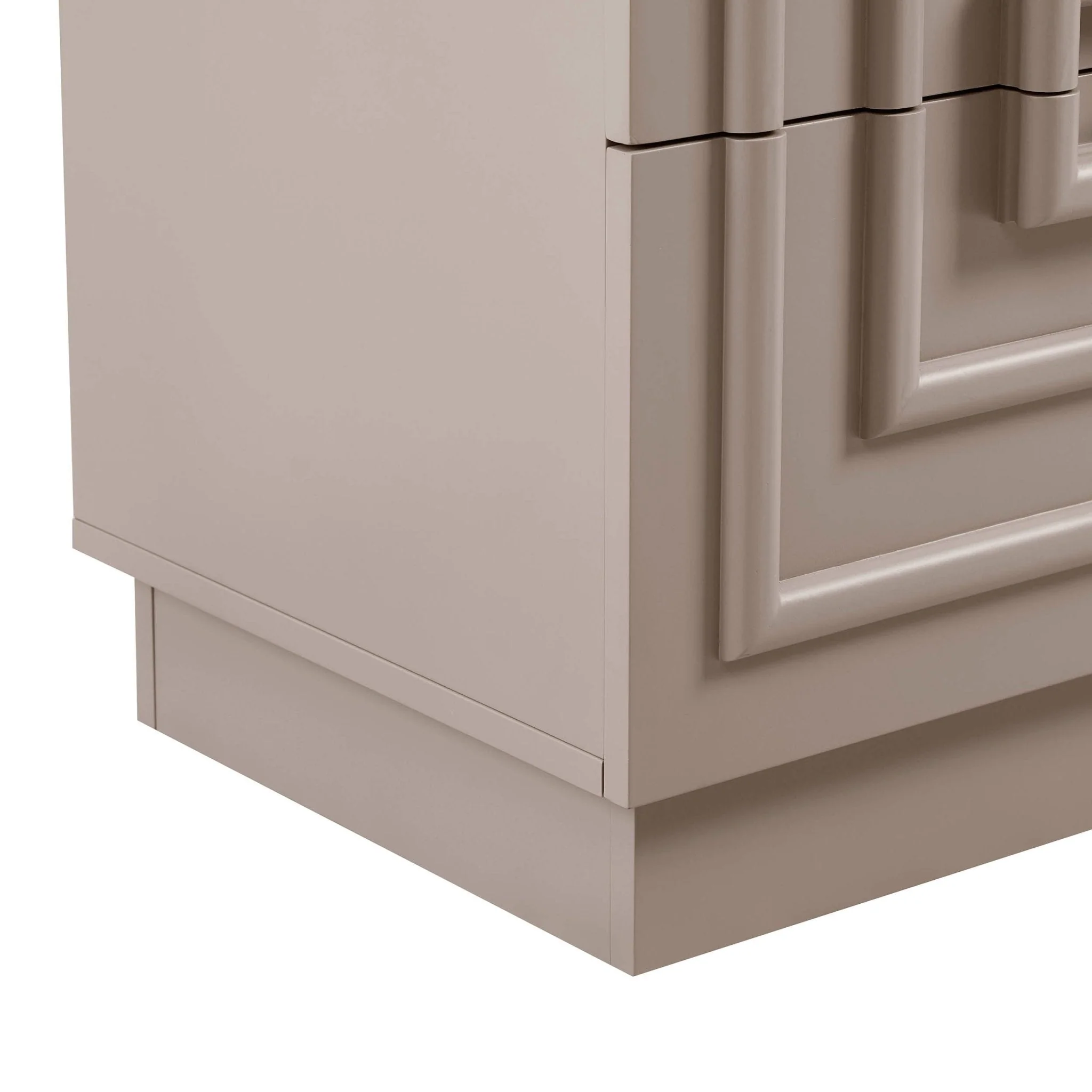 2 Drawer Bedside Table - Taupe