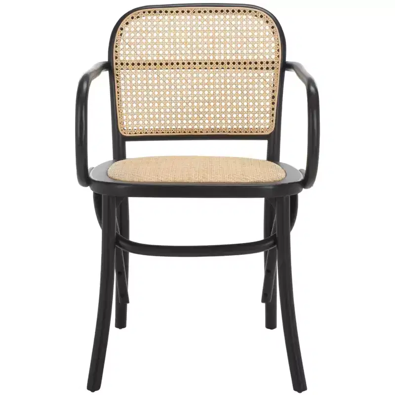 Cane Dining Chair, Natural Woven Seat with Solid Wood Frame – DCH9503