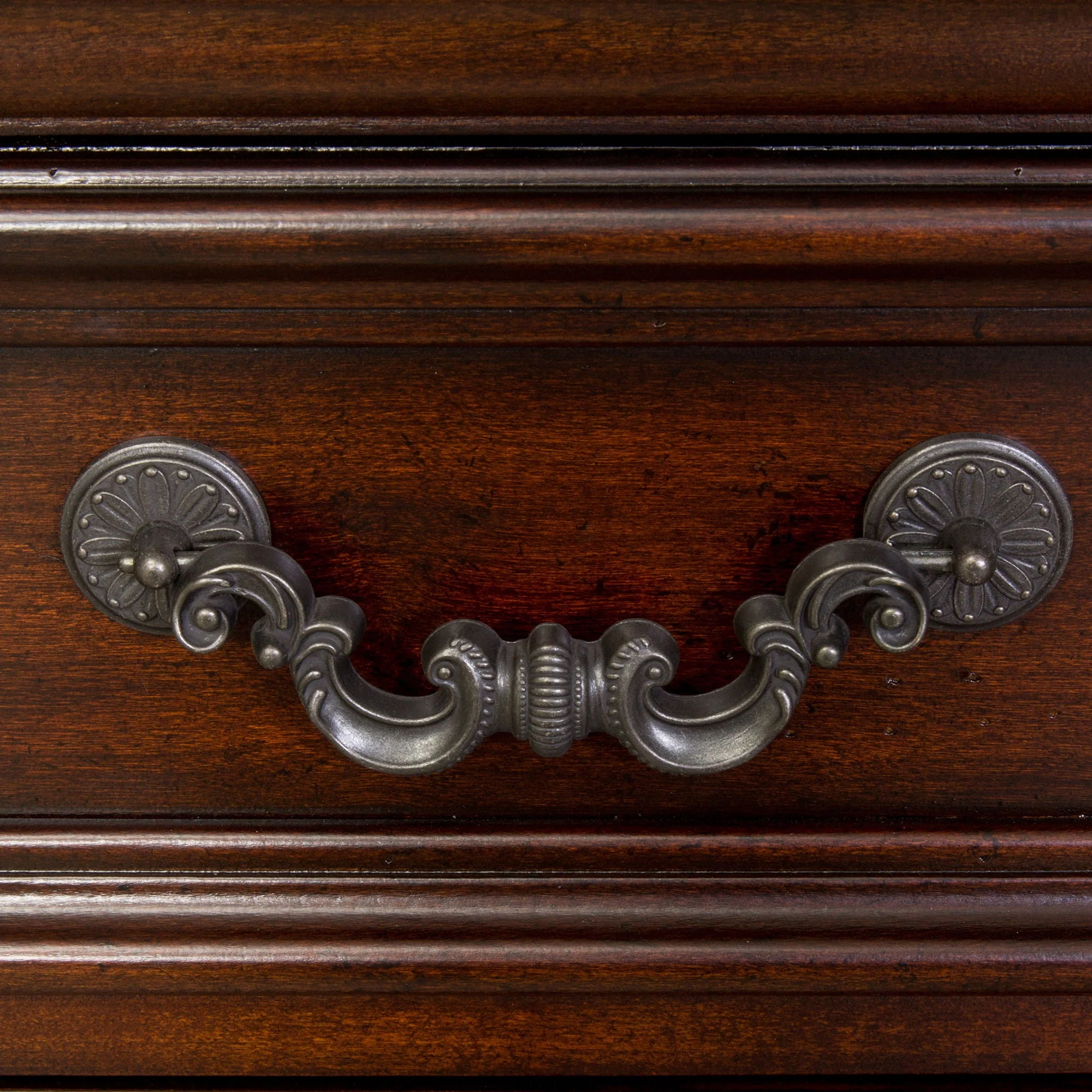 Dresser & Mirror - Dark Brown — traditional design exudes luxury of European styling
