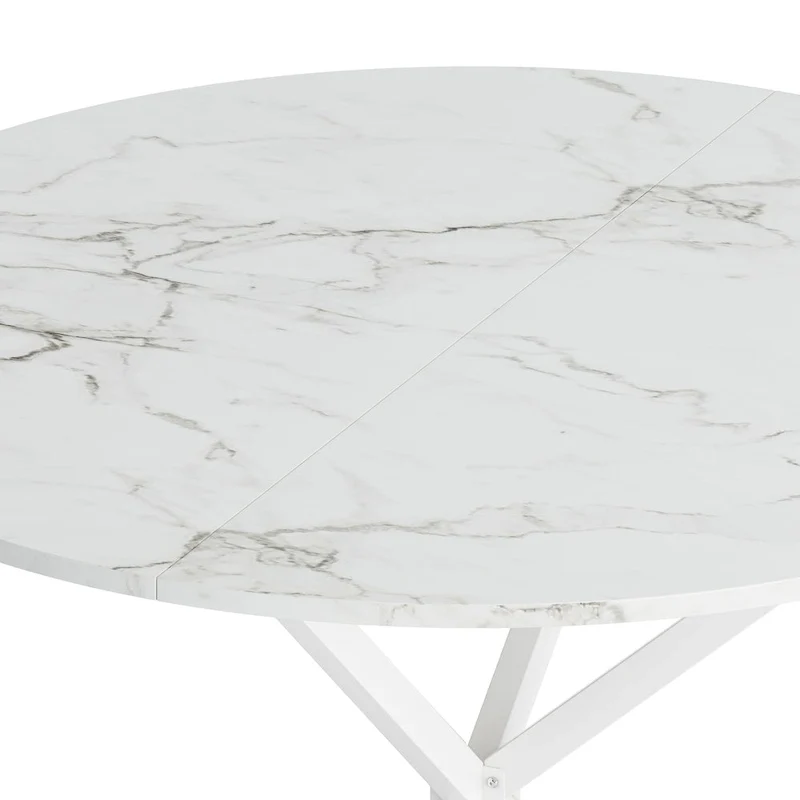42.13 Modern Cross Leg Round Dining Table