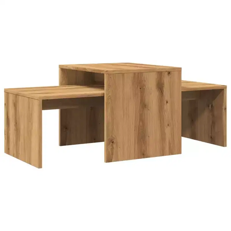 vidaXL Coffee Table Smoked Oak Engineered Wood Medium Sleek