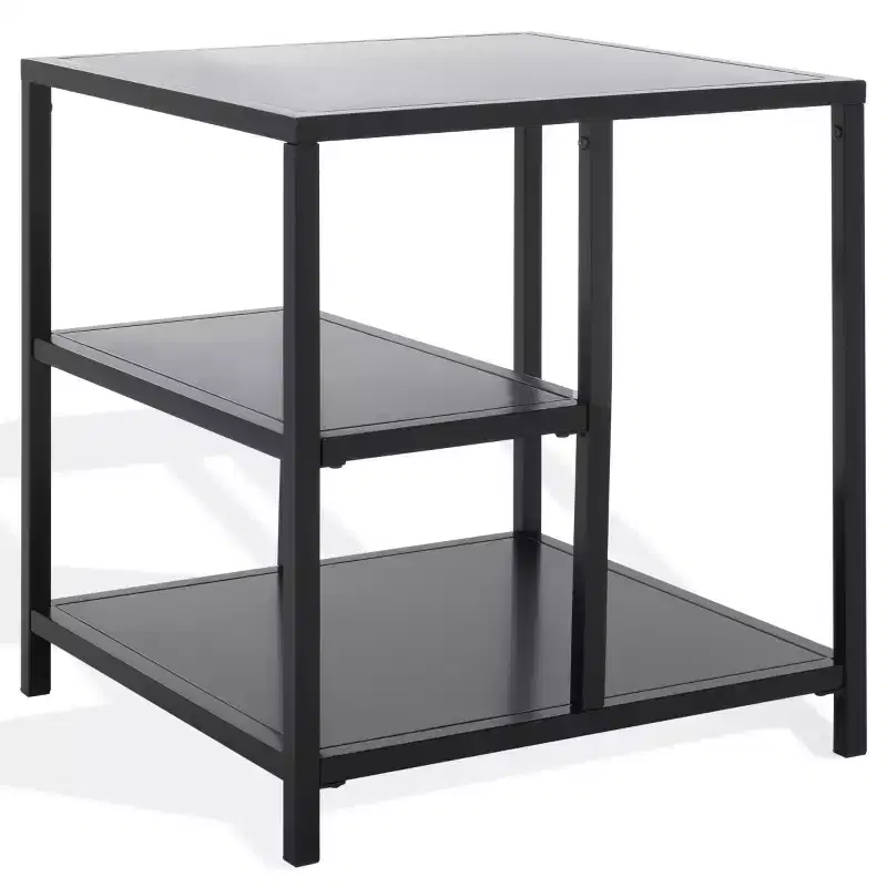Hodge Metal 3 Shelf Accent Table - SFV9557 - Black - Safavieh Couture