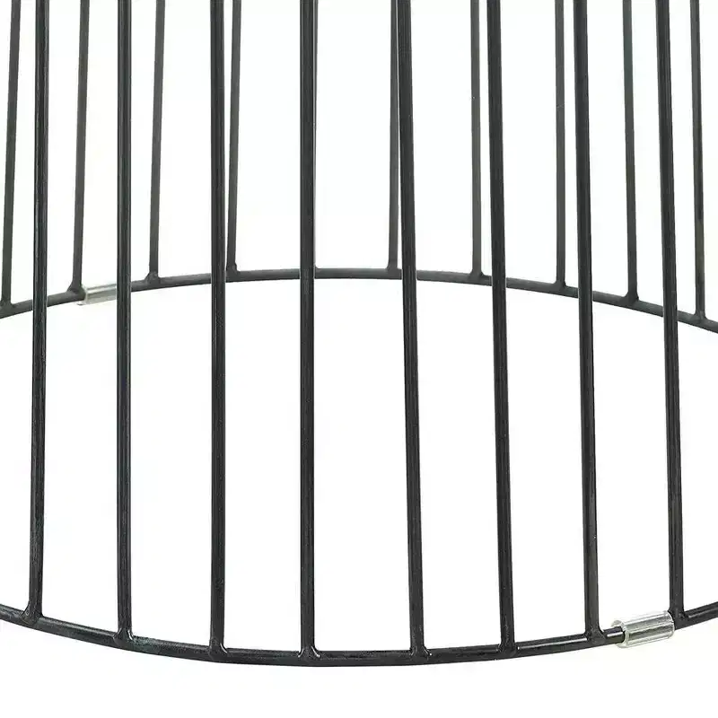 Wallace Accent Table Black - Finch: Modern Geometric Metal Legs, Powder-Coated Iron Frame, No Assembly Required