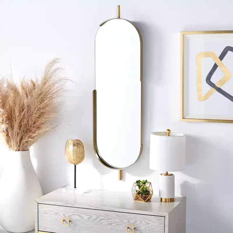 Nicoli Mirror - 12 x 43 - MRR3051 - Brass - Safavieh