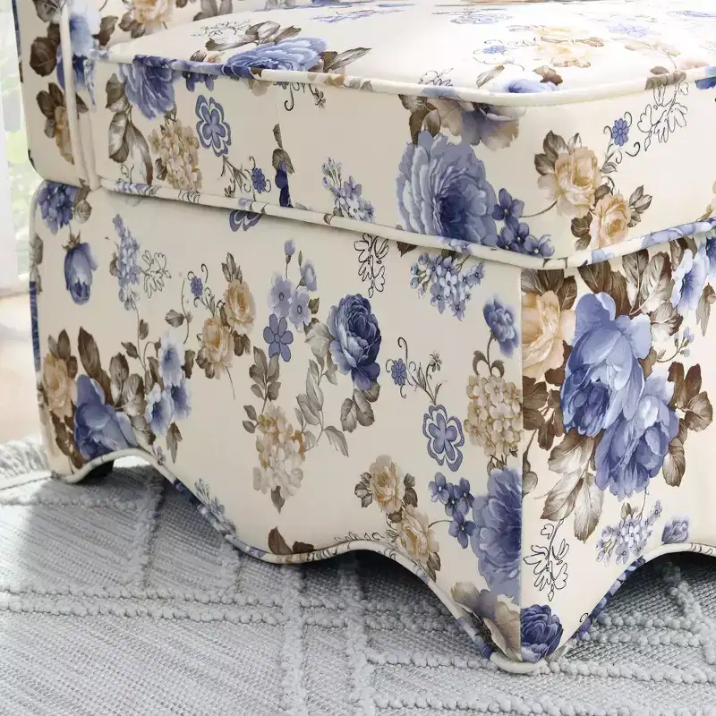 Flannel Single Dining Chair with Soft Cushion, Backrest & Matching Waist Pillow – No Armrests