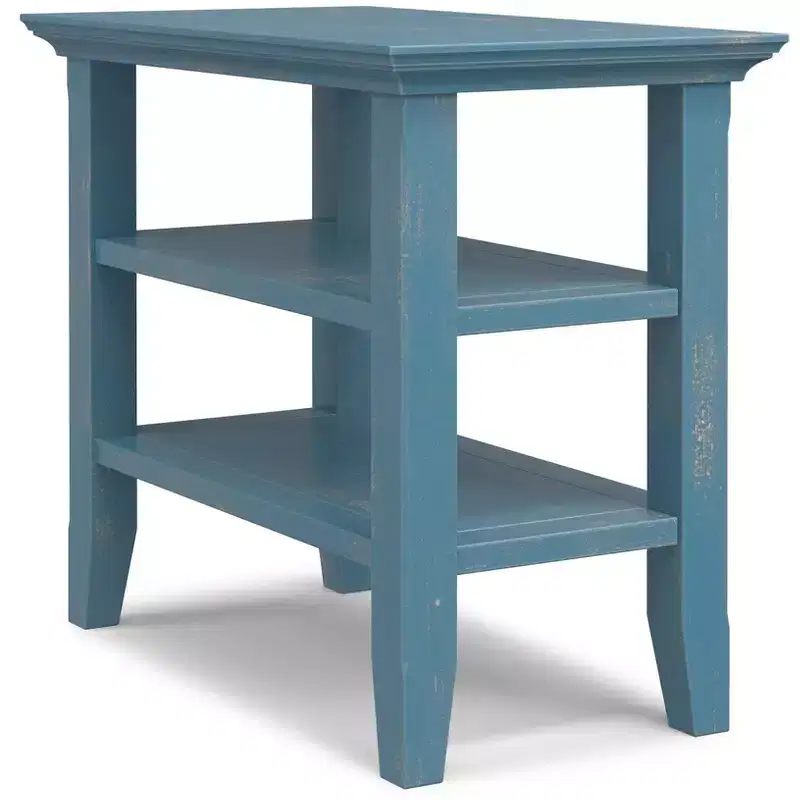 Normandy 14 inch Wide Solid Wood Transitional Narrow Side Table