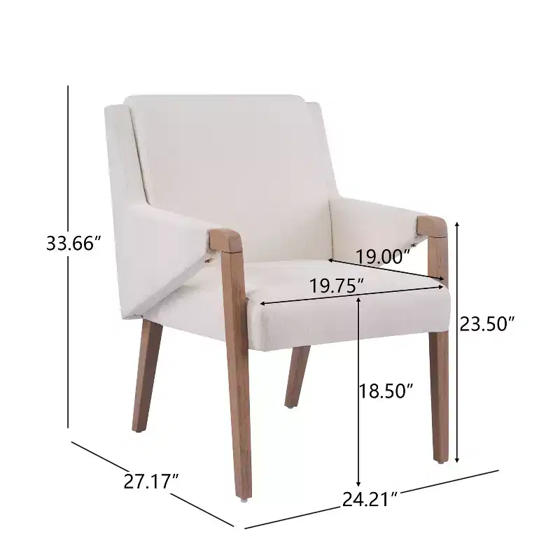 Christopher Knight Home Nattapong Modern Rubberwood Linen Upholstered Dining Chairs (Set of 2)