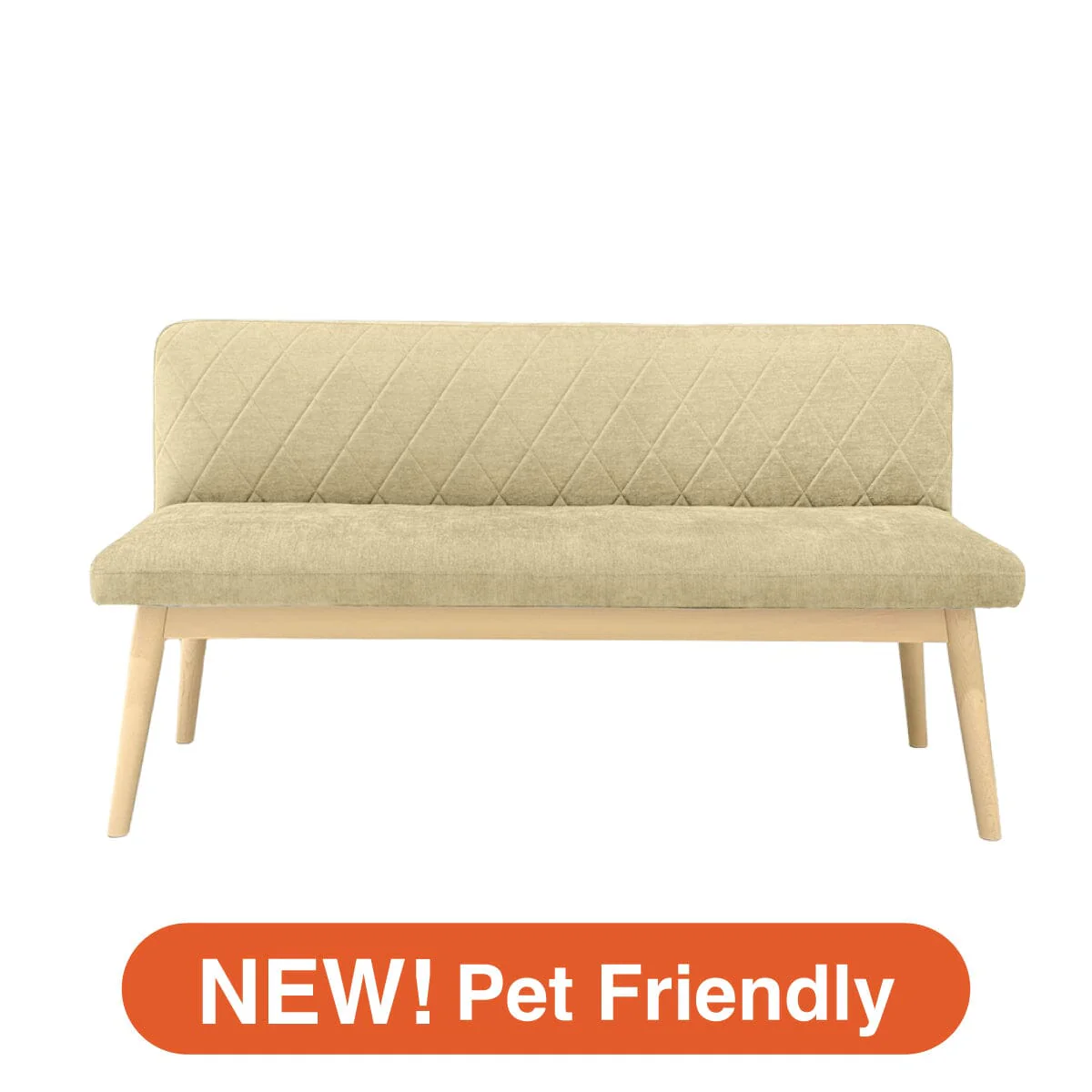 Sofa Light Beige X Natural (W1350 × D537 × H740)