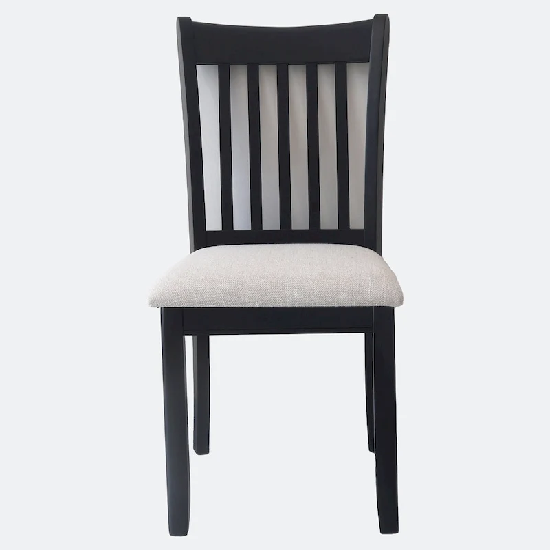 Black Finish Set of 2 Seating Chairs