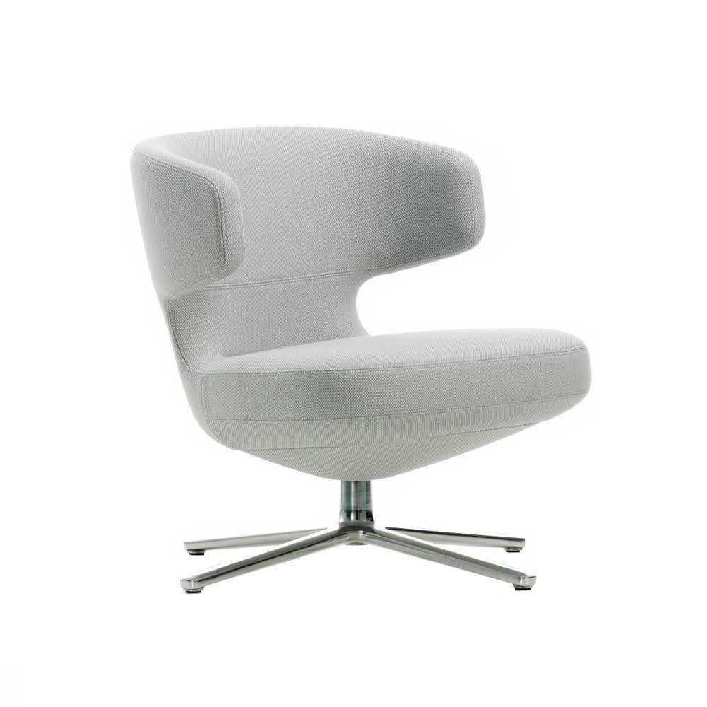 Contemporary Fabric or Leather Compact Lounge Chair with Reclining Padded Backrest for Living Room